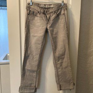 Madewell Straight Leg Light Gray Jeans